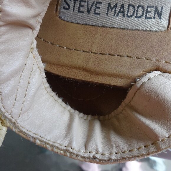 Steve Madden women's size 10 sandals, Raffia elastic wrap ankle straps, flexible - Picture 9 of 13